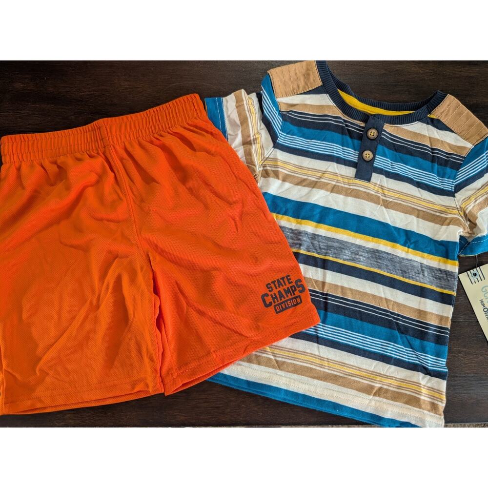 Boys 3T Genuine Kids By Oshkosh Shirt & 4T Shorts By The Children's Place NWT